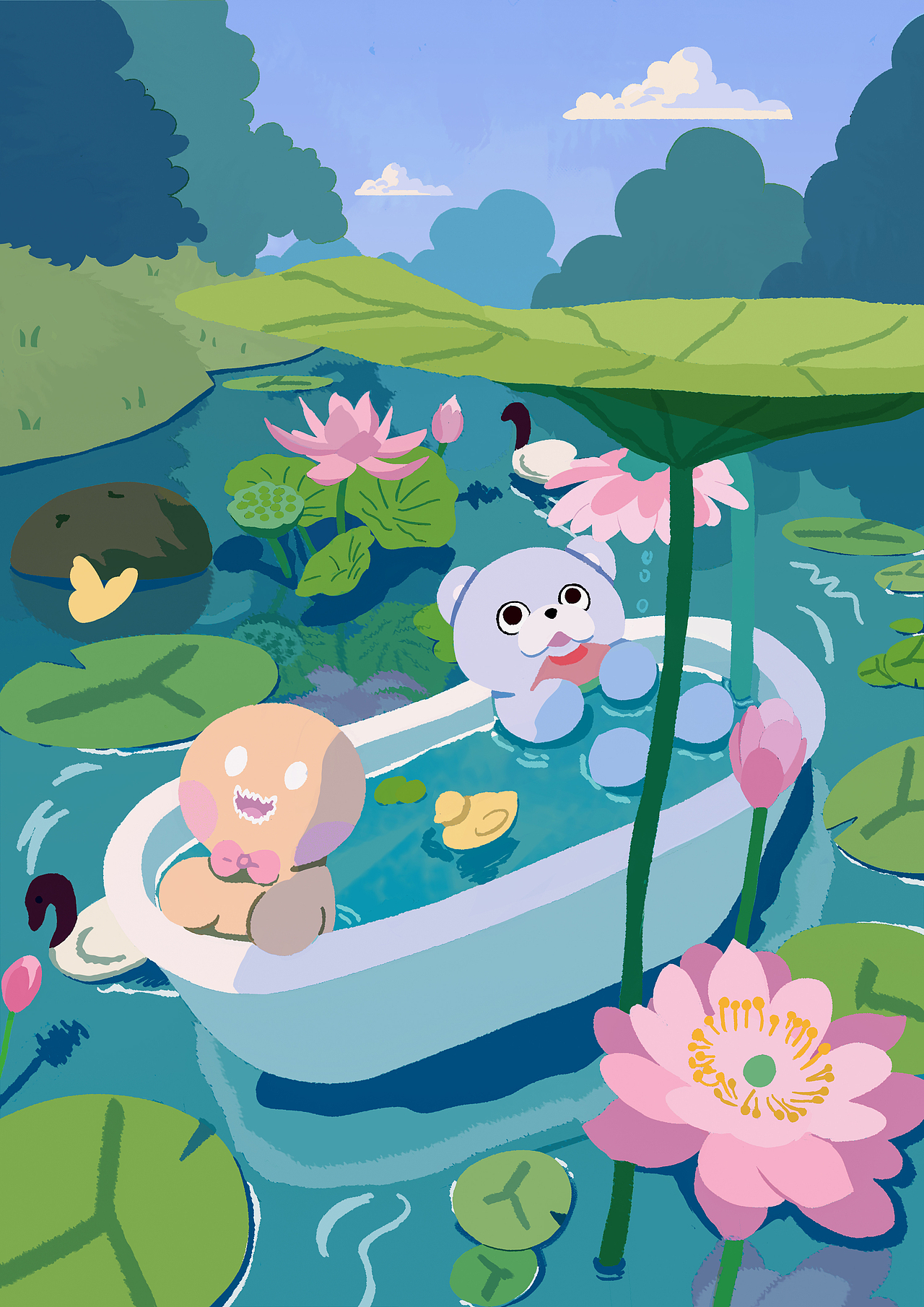 奶盐熊 插画与表情包（图ZMzUyMzI2NDgw） - 商业插画 - 站酷设计师盐马原创素材 - 站酷ZCOOL
