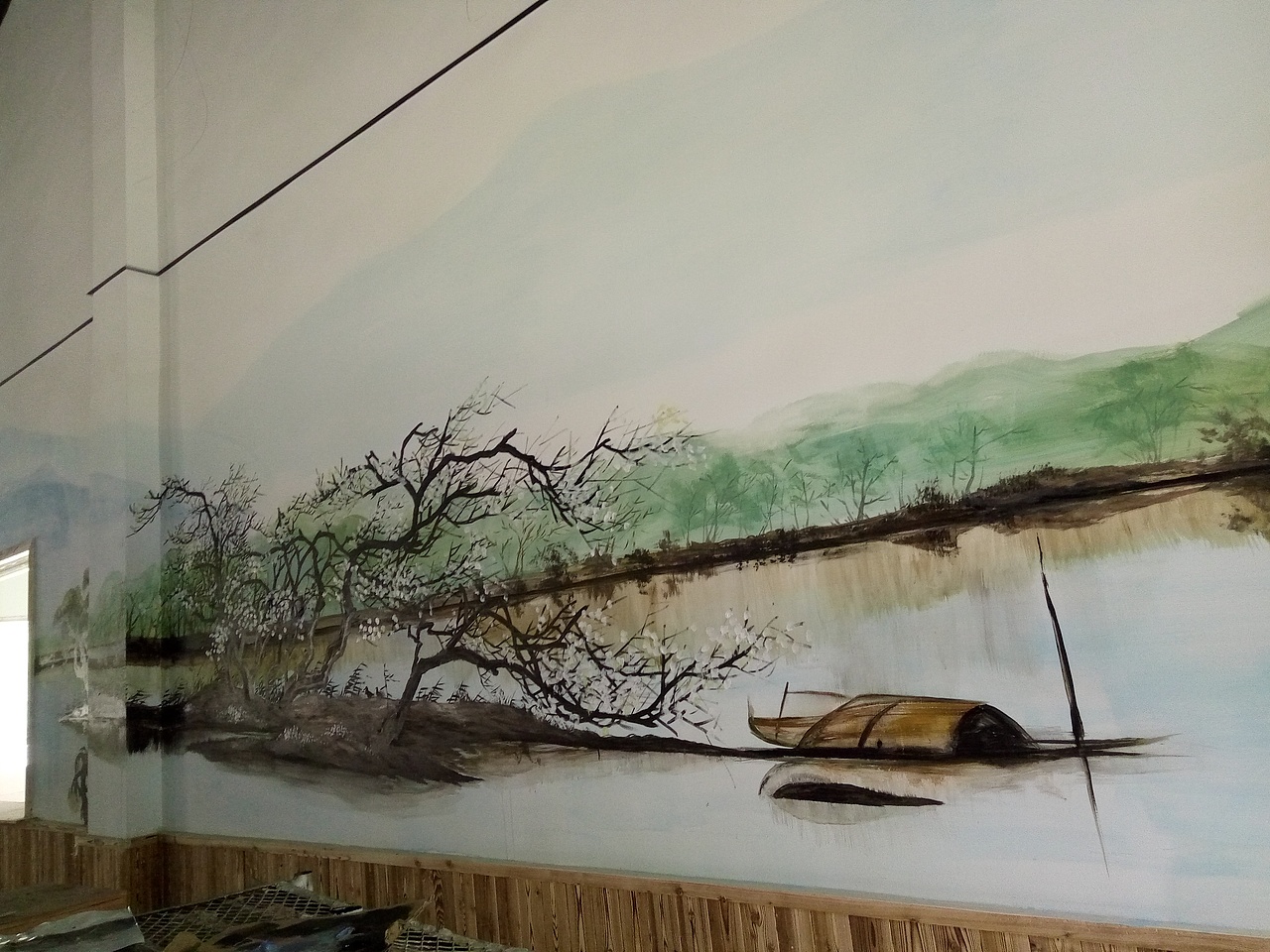 火锅店墙绘,餐饮墙绘,串串店墙绘,成都墙绘