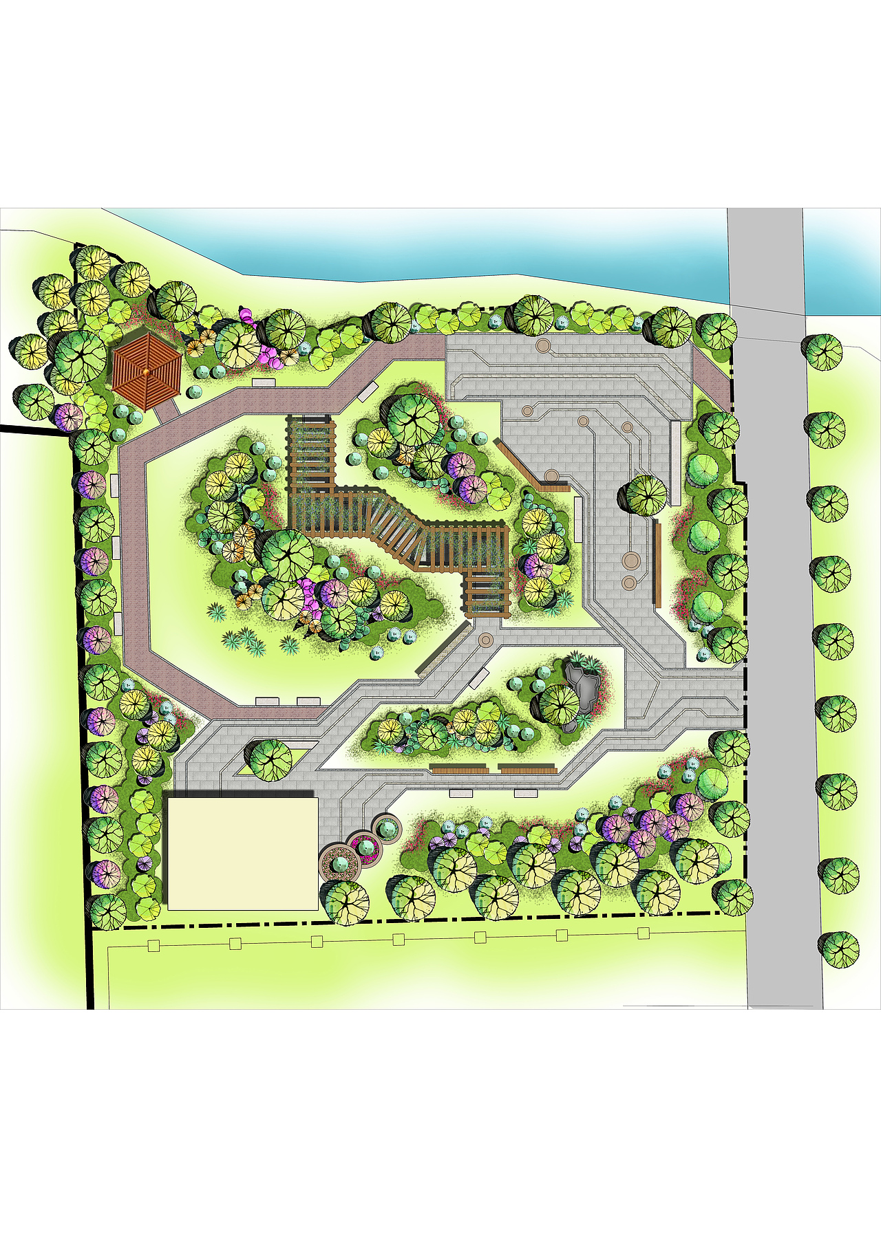 小公园、商业方案彩平（图ZMTExNDk2Njky） - 景观设计 - 站酷设计师木每梅原创素材 - 站酷ZCOOL