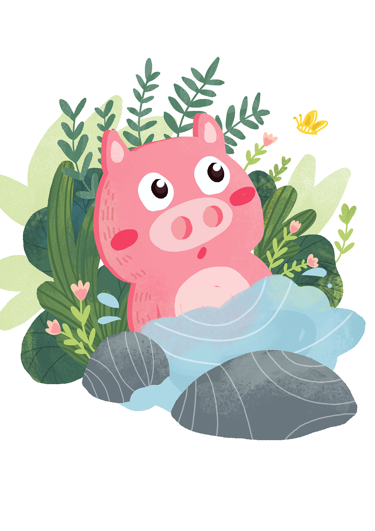 插画一只小猪半临半创习作