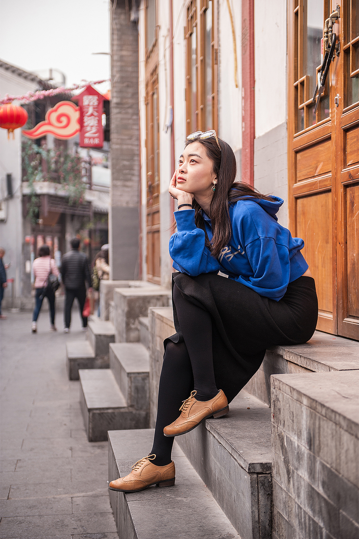 老北京胡同街拍系列-【一】|摄影|人像摄影|大乐儿_原创作品-站酷