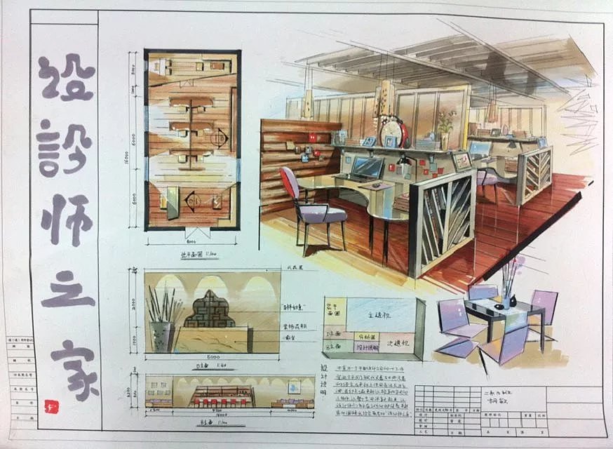 学生时代(室内手绘设计)