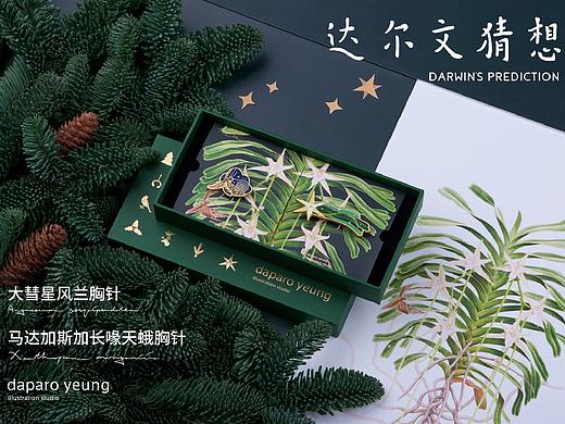 「daparo yeung」大彗星风兰、长喙天蛾胸针设计