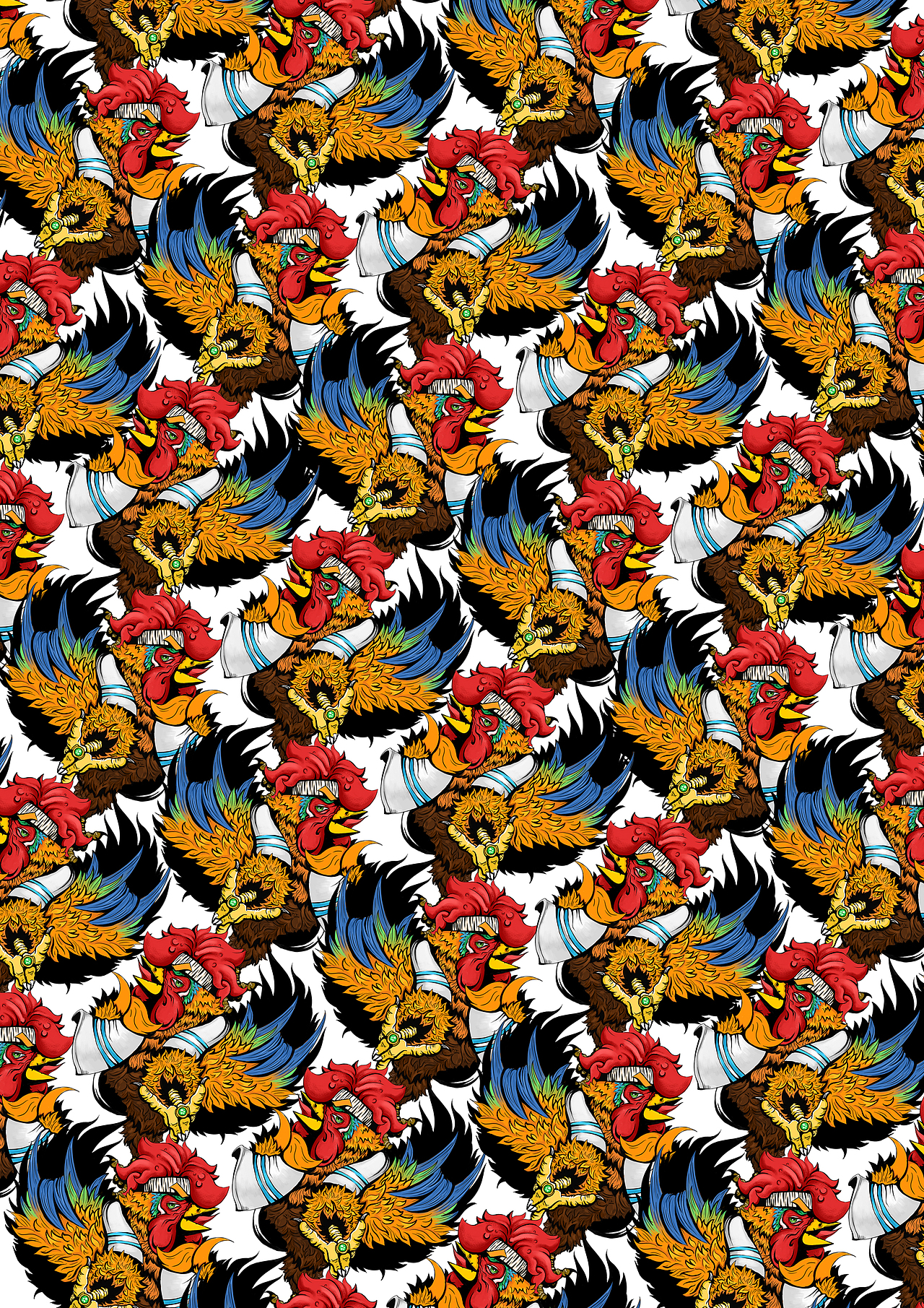 鸡年到了！就画大公鸡囖！（图ZNjg1Mjc0NzI=） - 商业插画 - 站酷设计师MrZHONG77原创素材 - 站酷ZCOOL