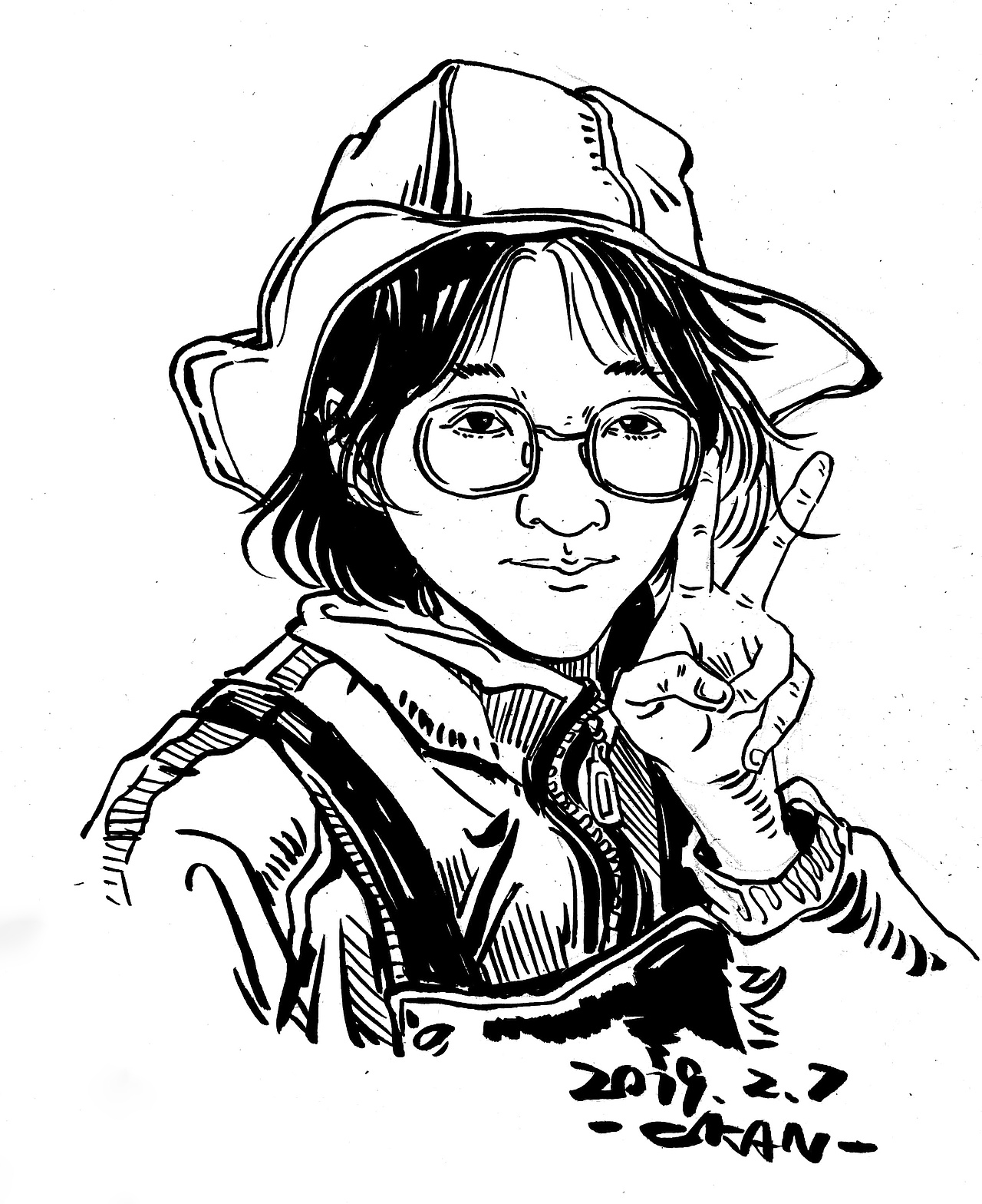 秀丽笔头像（图ZMTQzOTc5OTQw） - 创作习作 - 站酷设计师CKAN程阿砍原创素材 - 站酷ZCOOL