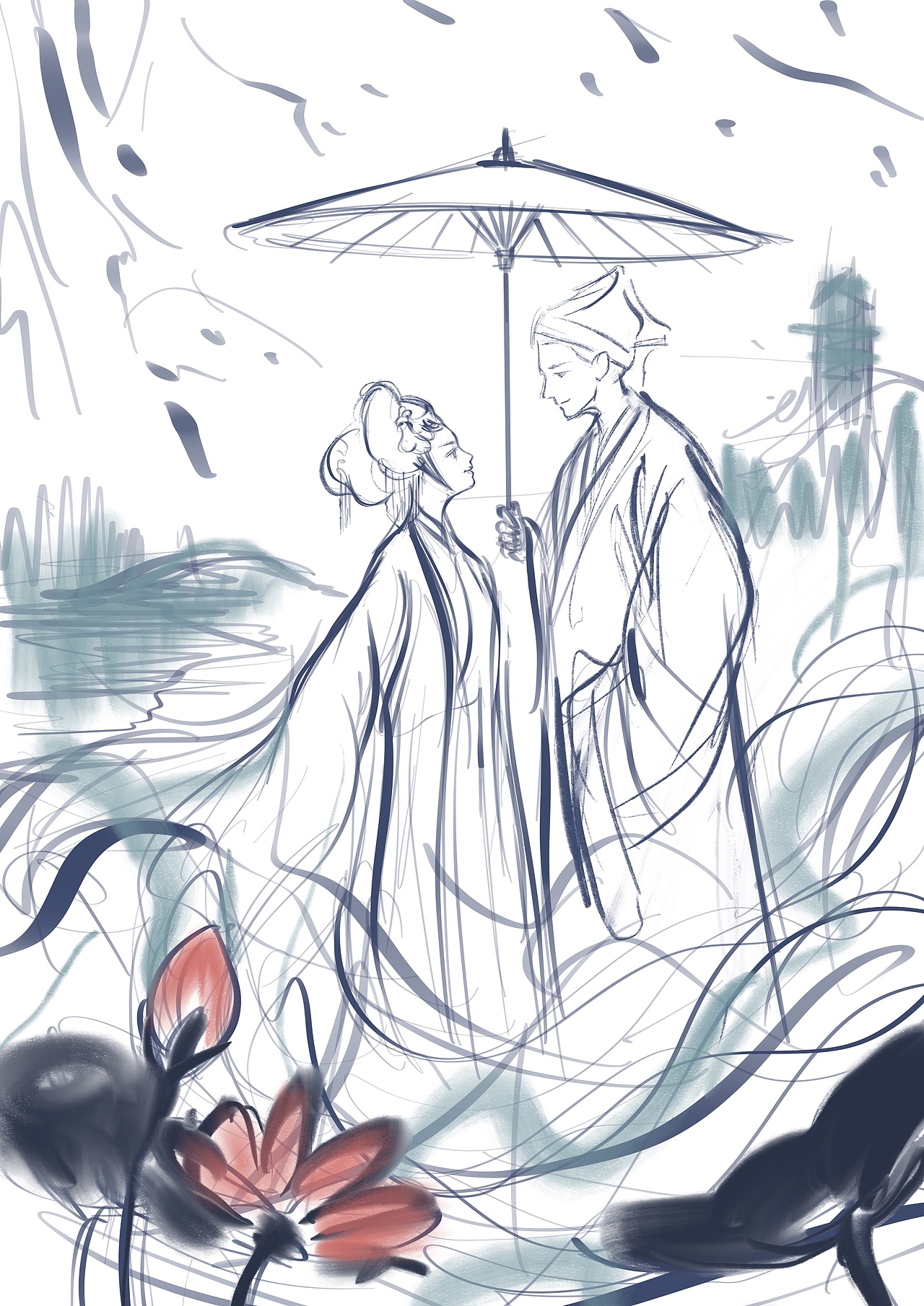 广东粤剧院文创项目之—白蛇传说（图ZMTk0MzMwOTQw） - 商业插画 - 站酷设计师月球工作室原创素材 - 站酷ZCOOL