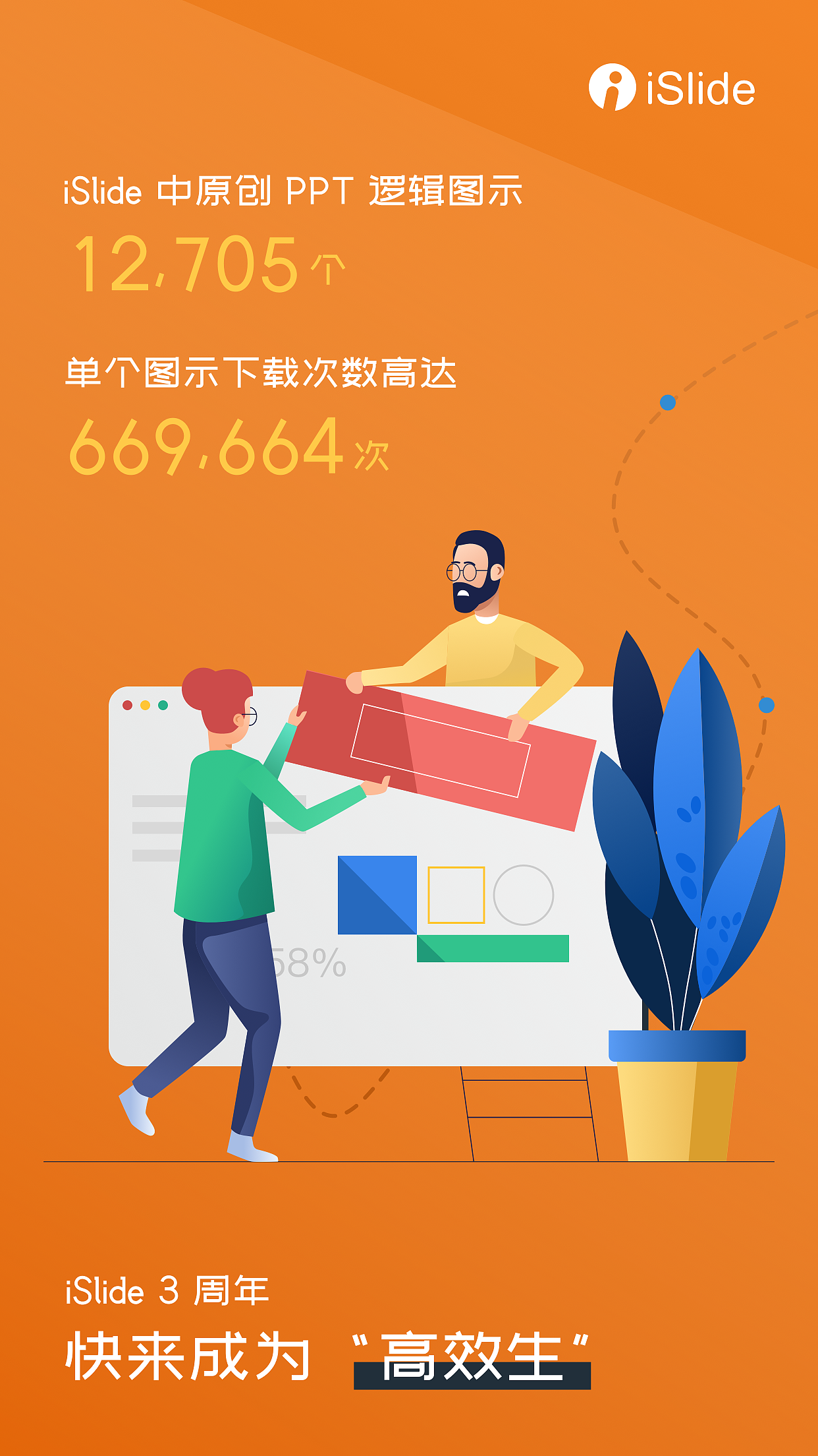 iSlide 高效陪伴，助你PPT进阶征程（图ZMjA0NDIwMjQ4） - 信息图表 - 站酷设计师iSlide原创素材 - 站酷ZCOOL