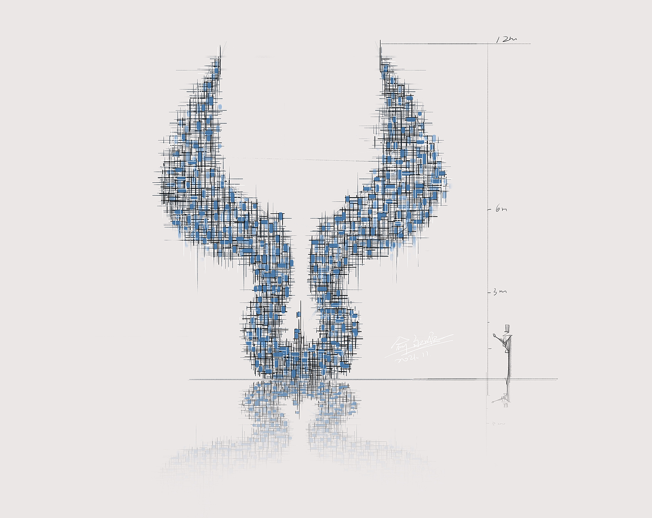 原创创意景观雕塑《展翅飞翔》