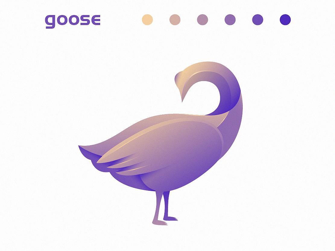 渐变图形——动物