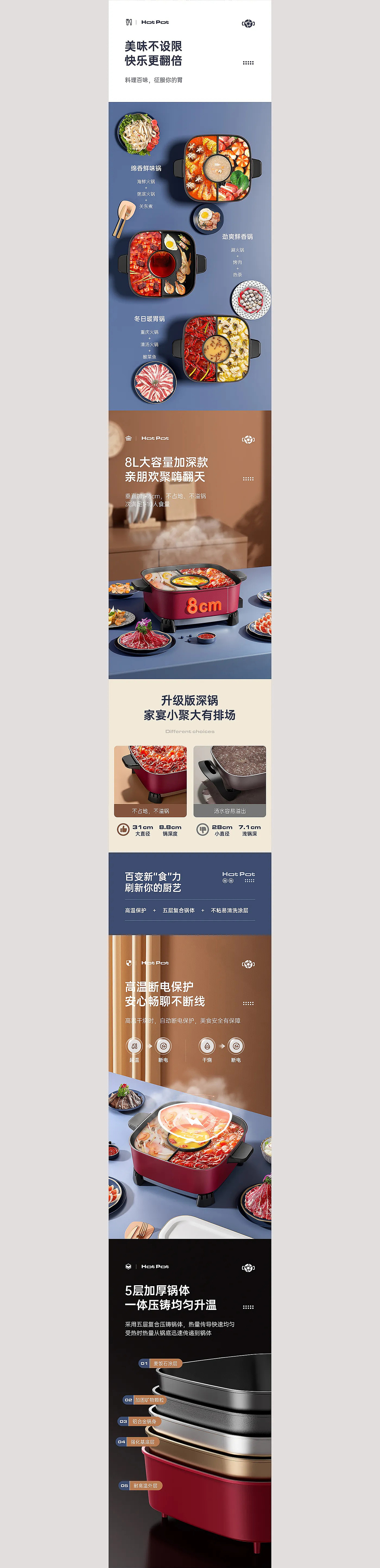 电火锅 厨具详情页全案设计 炒锅｜辅食锅电 摄影（图ZMzU5NjQzNDEy） - 电商 - 站酷设计师魔创视觉_元放原创素材 - 站酷ZCOOL