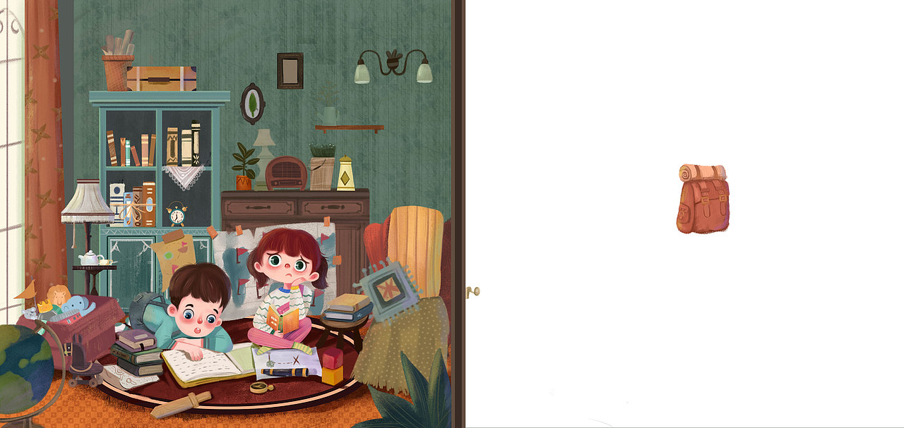 森林探险（图ZMjQ3MjgzNDQw） - 绘本 - 站酷设计师疙瘩汤儿原创素材 - 站酷ZCOOL