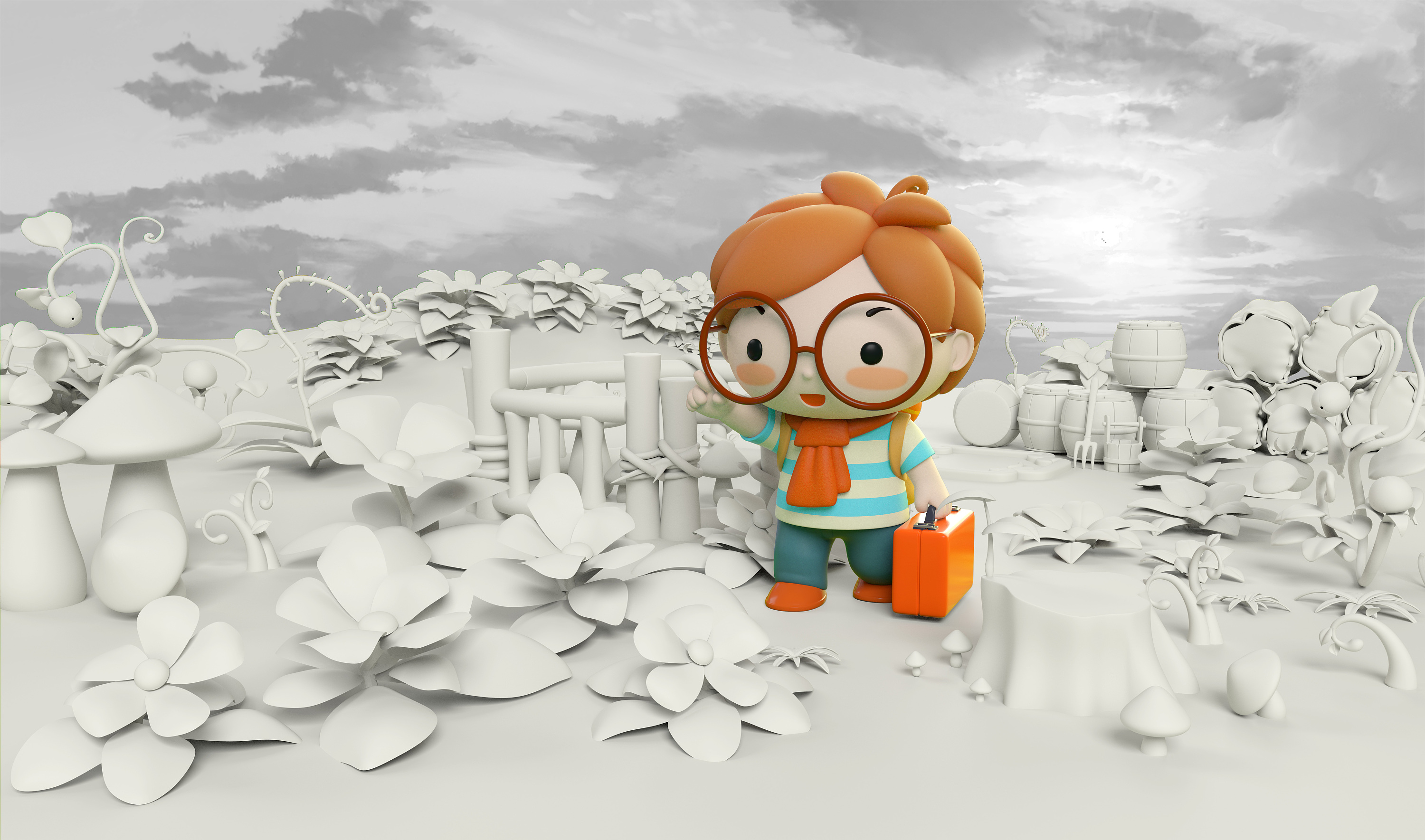 潮玩 盲盒 天朝羽 ip形象|三维|人物/生物|n2c总部 - 原创作品 - 站酷