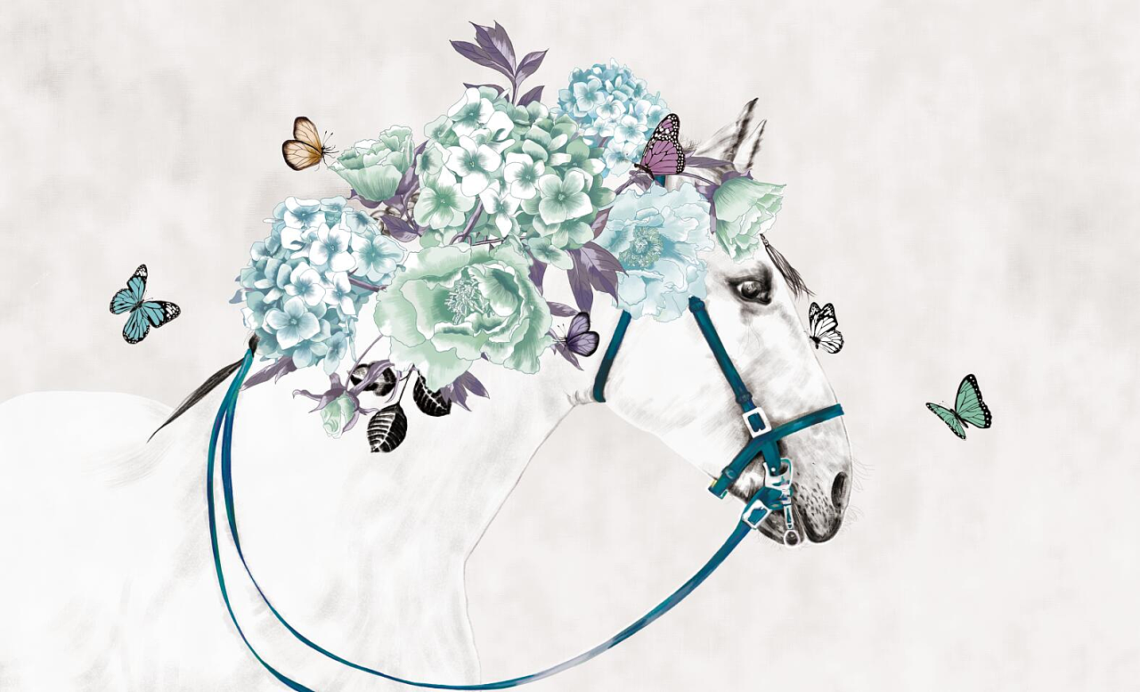 思舍布莱曼 手绘艺术壁纸电视客厅背景墙纸北欧创意大型定制壁画