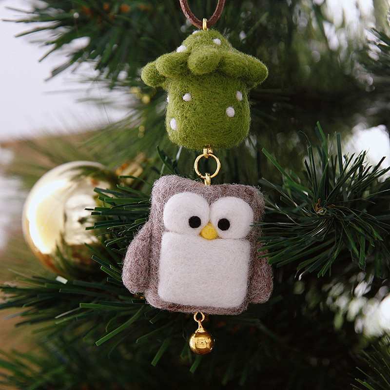 猫头鹰圣诞树羊毛毡 =3=