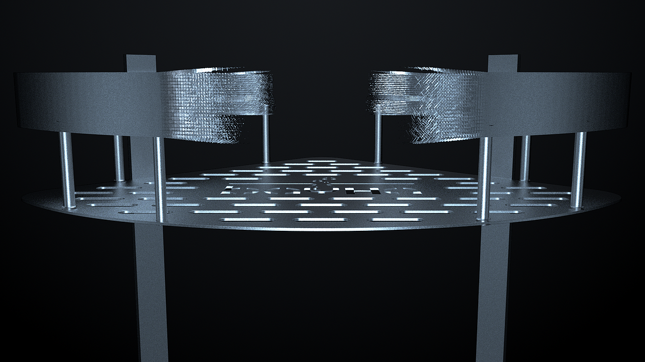 卫浴-墙脚架-三维产品临摹