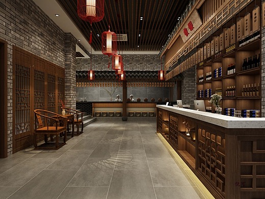 中式风格火锅店设计案例效果图193郑州火锅店设计1杭州火锅店设计重庆