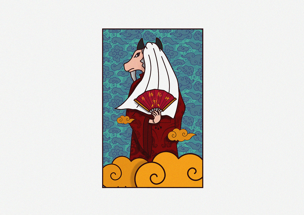 牛神|插画|创作习作|蟹抖抖_原创作品-站酷zcool