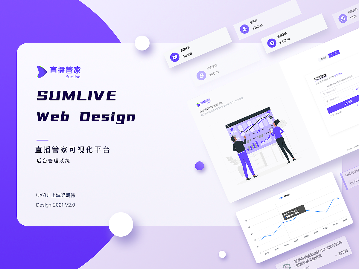SUMLIVE直播管家后台管理系统 UI/UE设计（图ZMjY4Mzc5MDAw） - 软件界面 - 站酷设计师酷橙frank原创素材 - 站酷ZCOOL