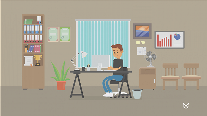 办公室 男 杭州专业mg动画二维动画原创动画制作|动漫|动画片|玄猫