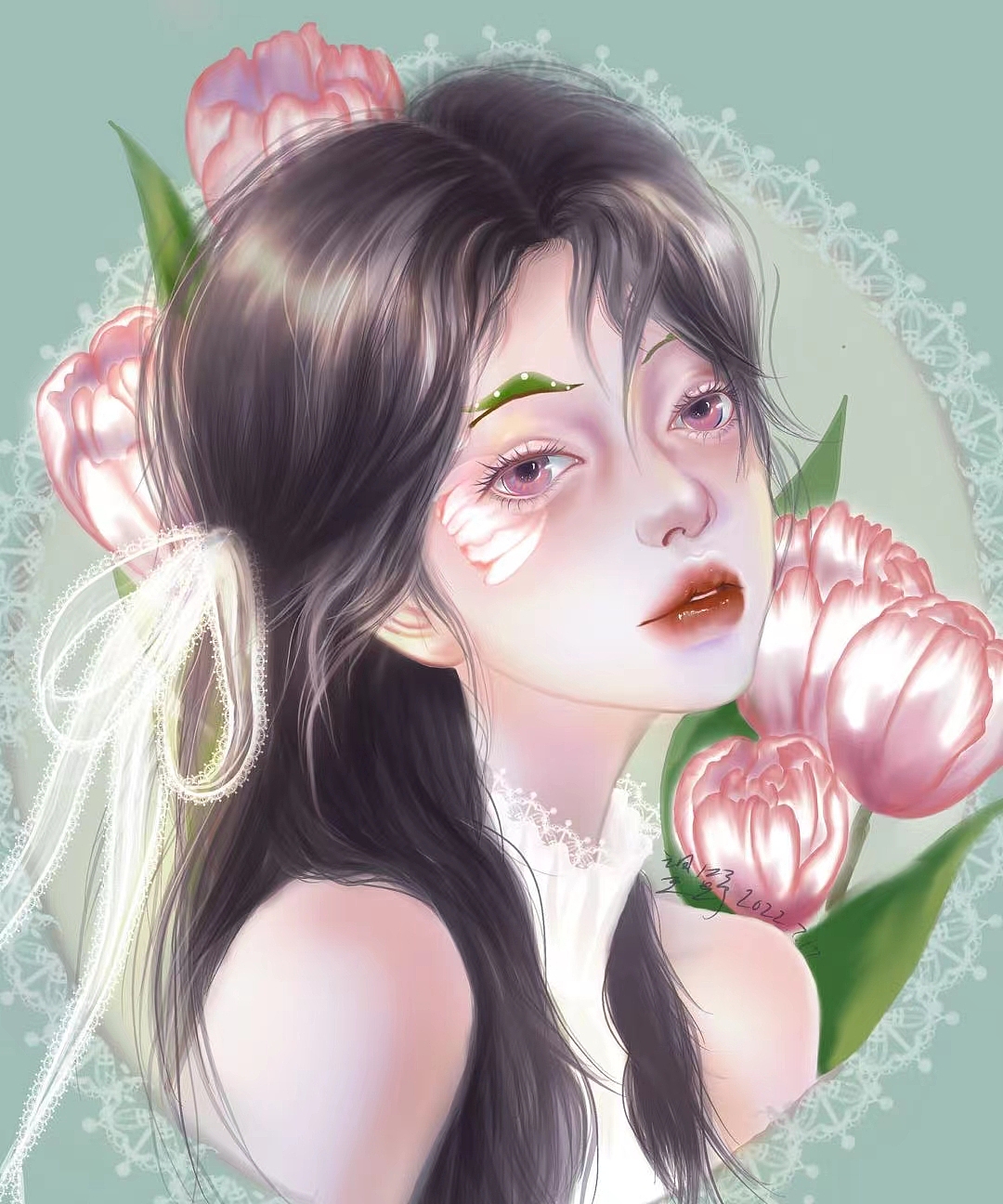 郁金香（图ZMzA5NTU3Nzc2） - 艺术插画 - 站酷设计师Z573938112原创素材 - 站酷ZCOOL