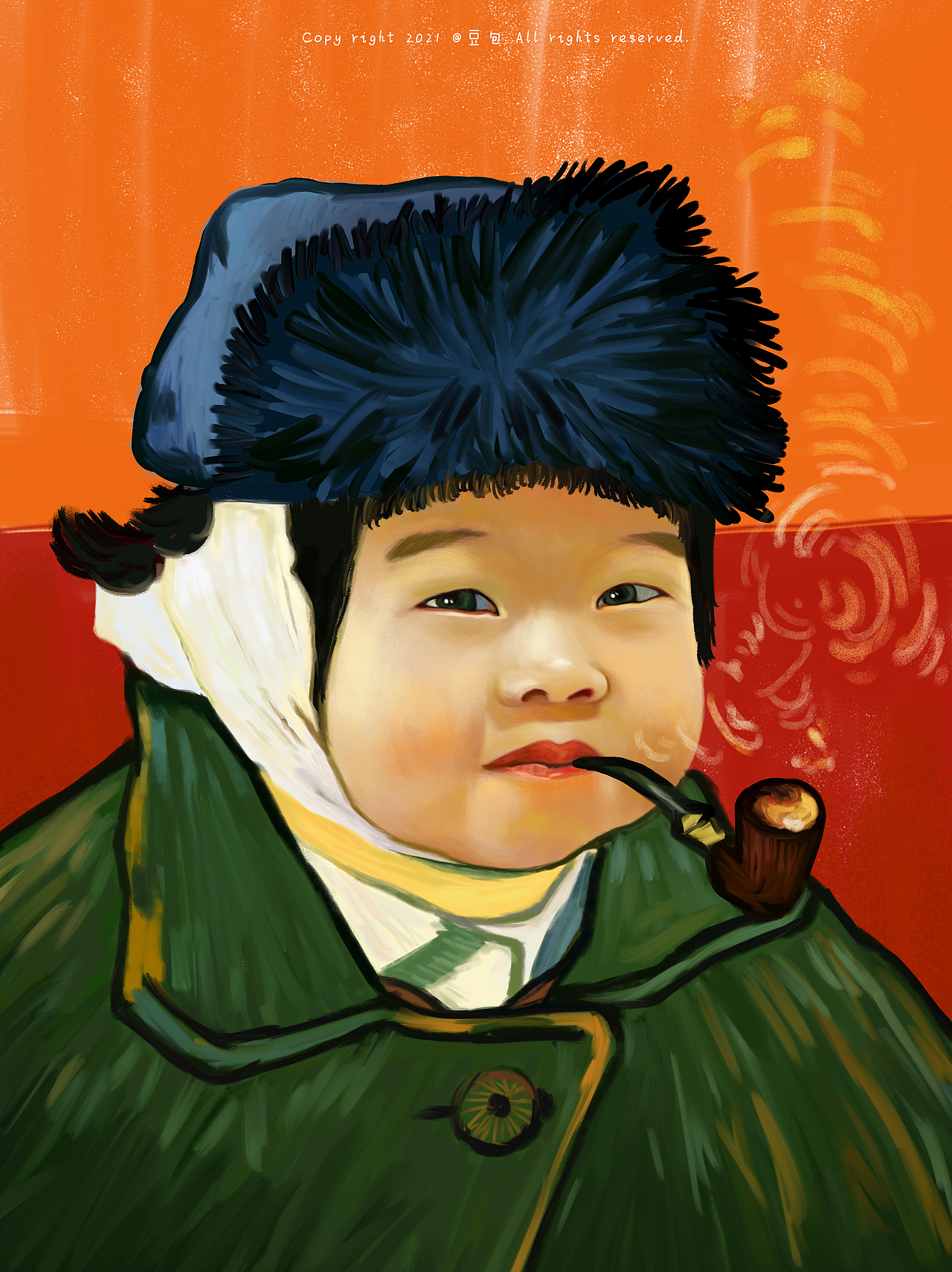 大闺女COS名画第一弹（图ZMjQyMTEwODE2） - 艺术插画 - 站酷设计师一颗圆豆包原创素材 - 站酷ZCOOL