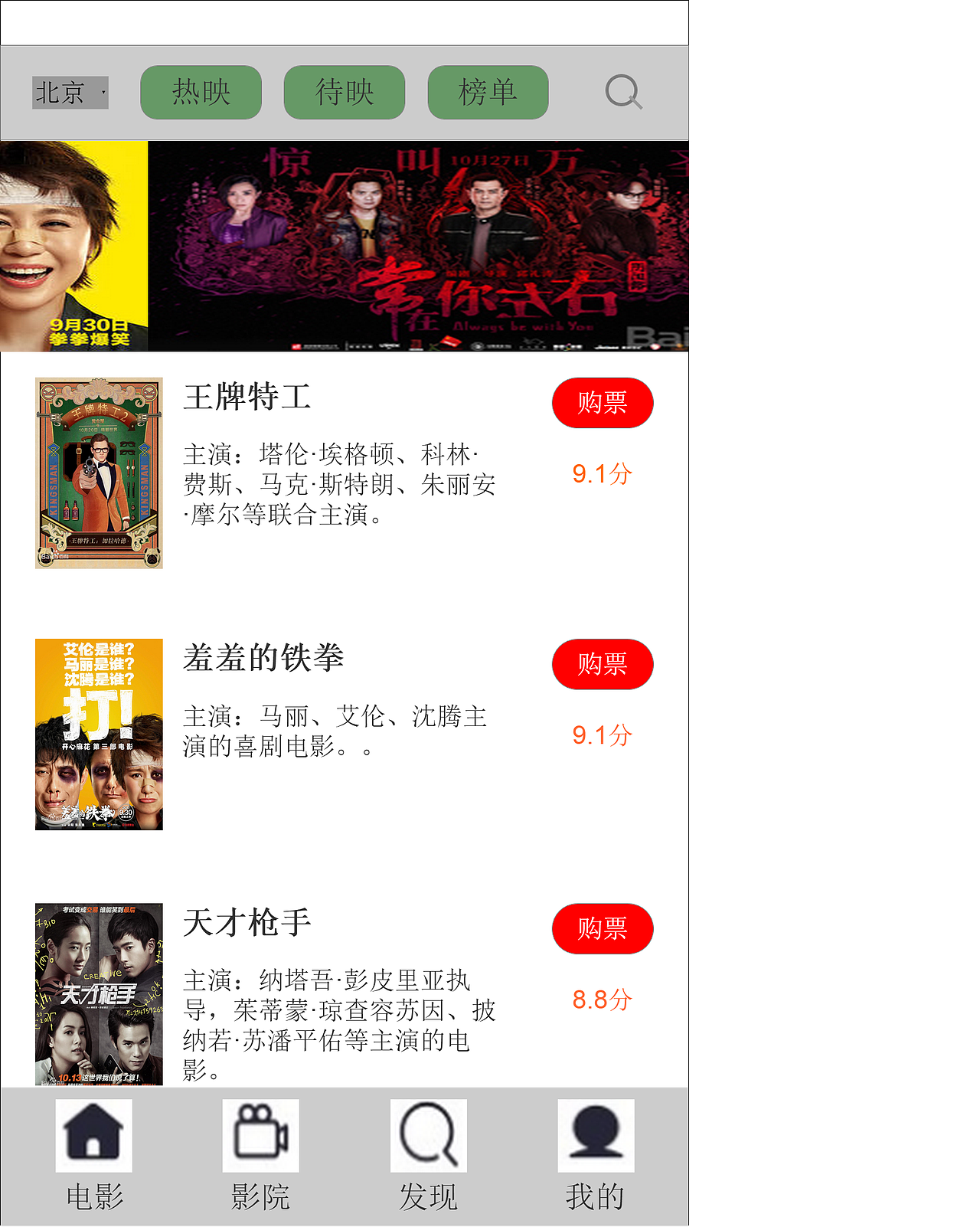 Axure RP之猫眼团队项目