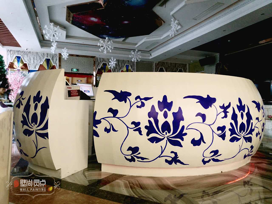 ktv 青花瓷彩绘|墙绘/立体画|其他|壁尚灵点 - 原创设计作品 - 站酷