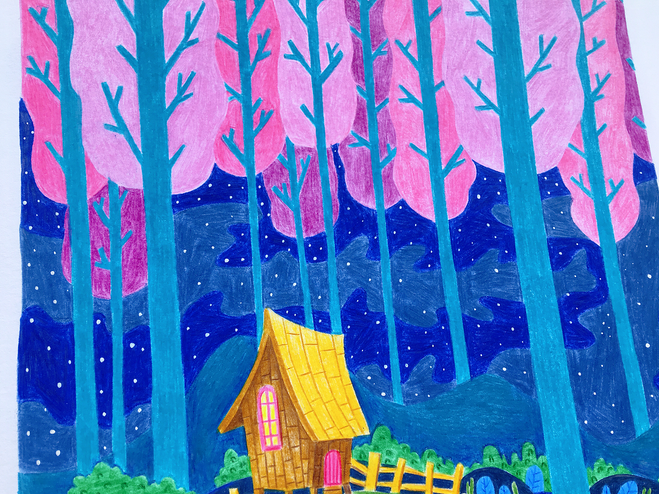 彩铅 绘本 插画《丑公主》