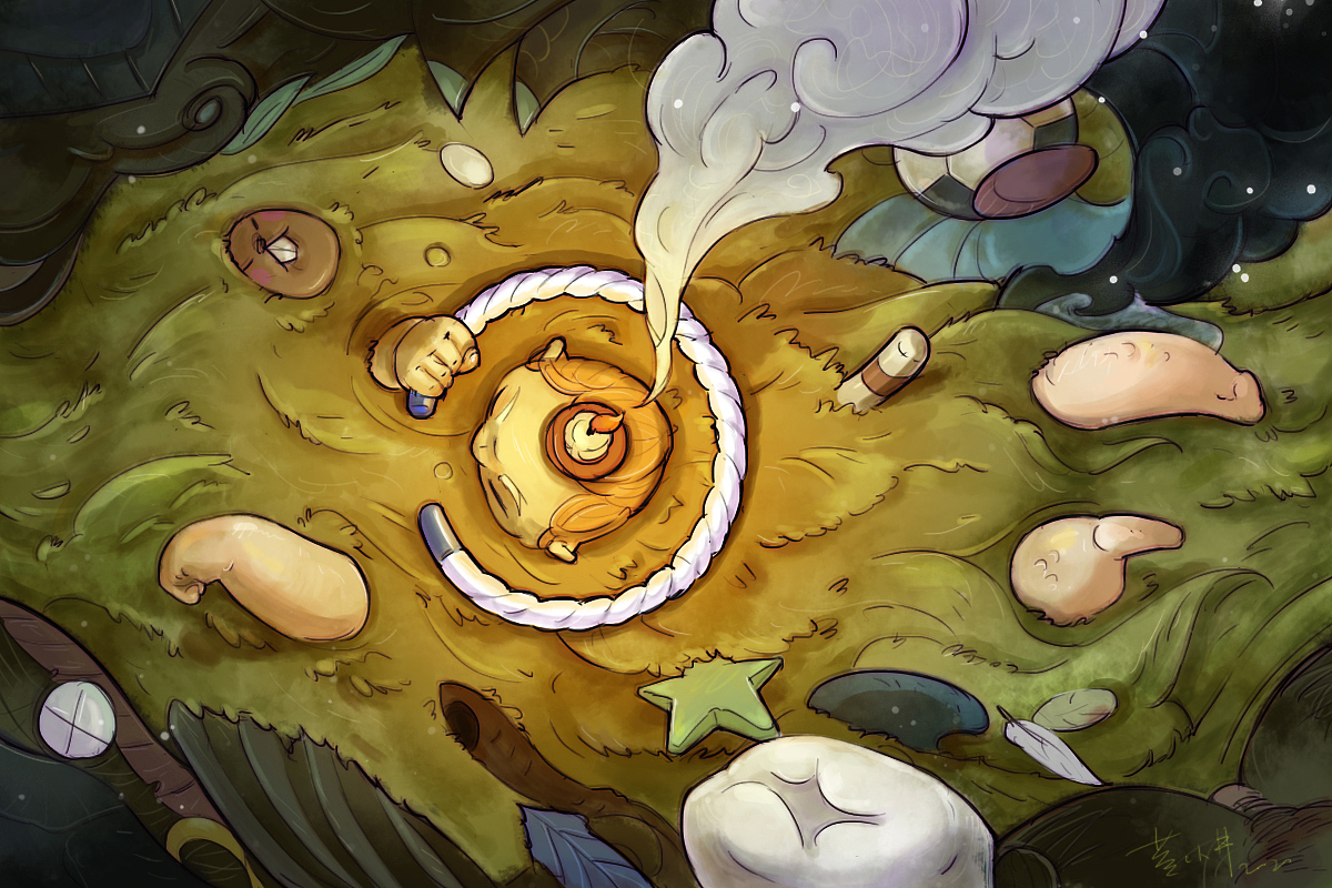 《环》系列（图ZMjIwNDU3ODYw） - 艺术插画 - 站酷设计师黄小丼原创素材 - 站酷ZCOOL