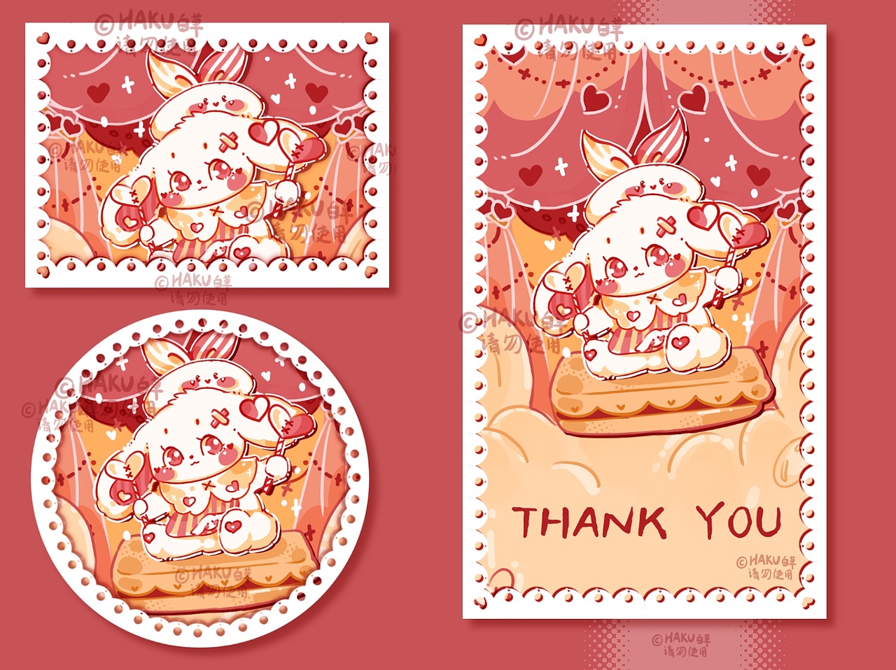 原创可爱封口贴设计（图ZMzM0NjMzNDA0） - 商业插画 - 站酷设计师haku白草原创素材 - 站酷ZCOOL