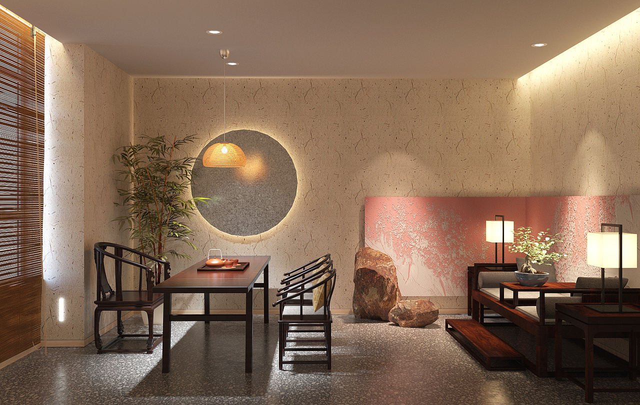 一间茶室（图ZMjE0NTEwNTg0） - 家装设计 - 站酷设计师负设计原创素材 - 站酷ZCOOL