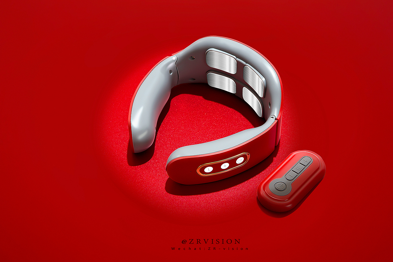 颈部颈椎肩膀按摩仪理疗仪器材热敷神器静物创意图拍摄