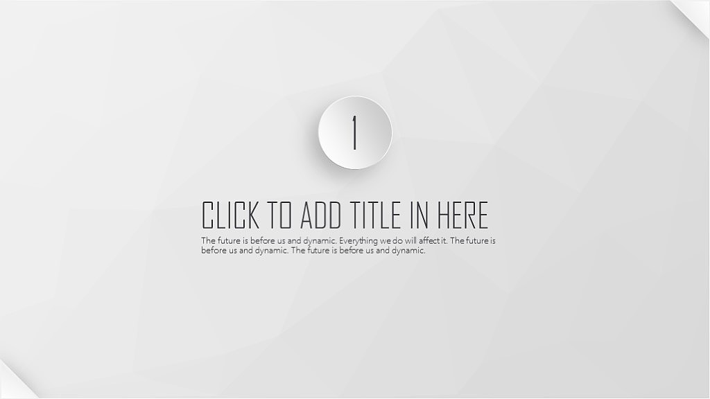 宅寂系列:动态微立体LOWPOLY低面多边形PPT模板