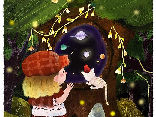 儿童插画-树林里的秘密（个人主页-ZNDc2NzMyMTY=） - 儿童插画 - 站酷设计师冻柠走饼原创素材 - 站酷ZCOOL