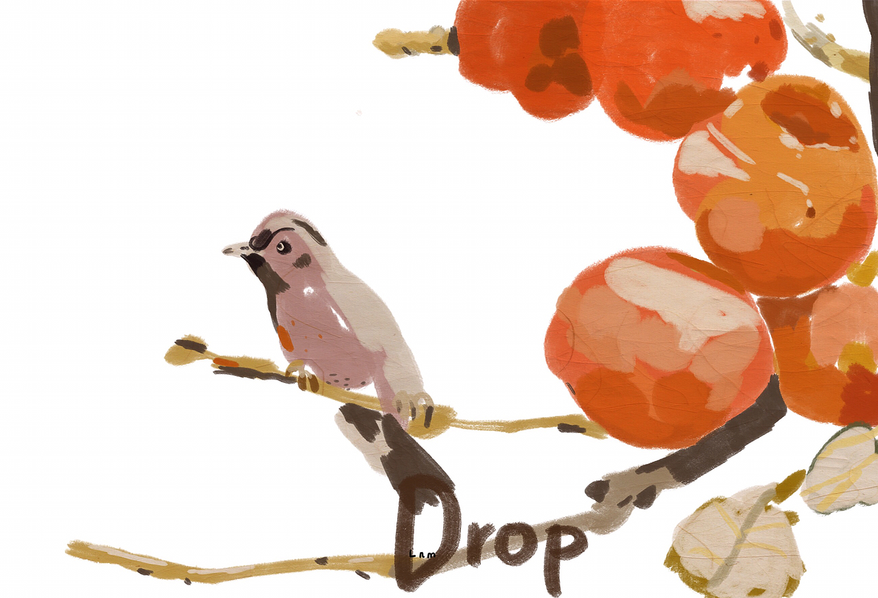 甜丝丝的柿子味（图ZMTMwNDU4NTc2） - 艺术插画 - 站酷设计师梁柠檬梁柠檬原创素材 - 站酷ZCOOL