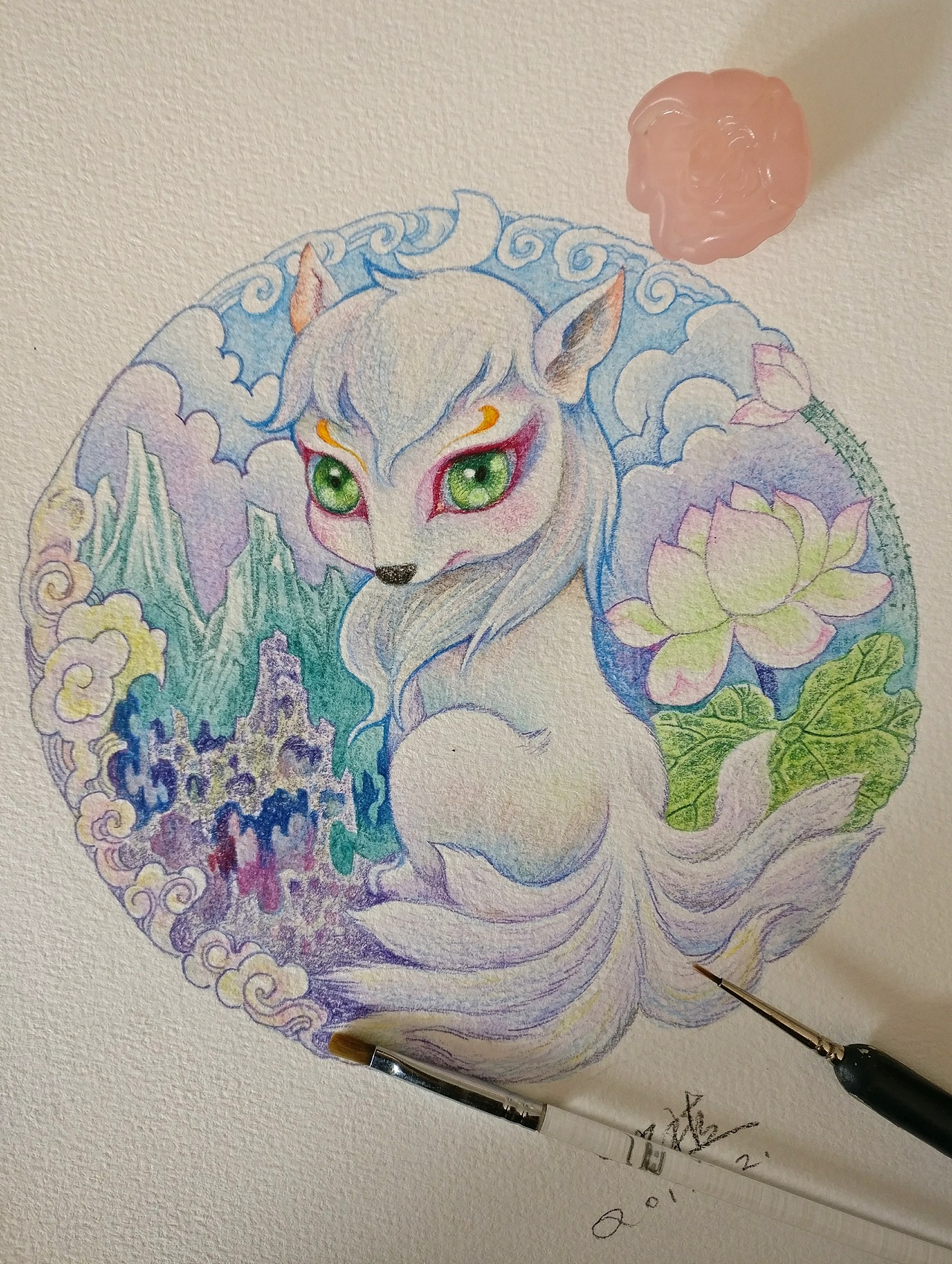 《山海经》之q版九尾狐