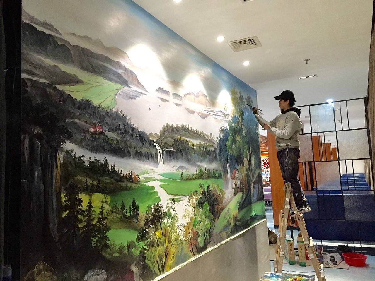 墙绘 广州墙绘 品牌 餐厅墙绘 广州壹家艺术有限公司