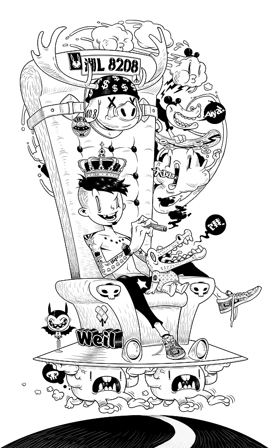 “顽皮镇”插画项目阶段总结（图ZMTE1MDczMjI4） - 商业插画 - 站酷设计师顽皮火工作室原创素材 - 站酷ZCOOL