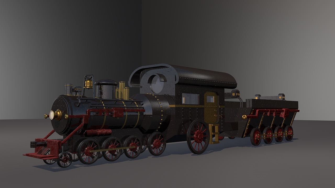 c4d建模 | 老式火车