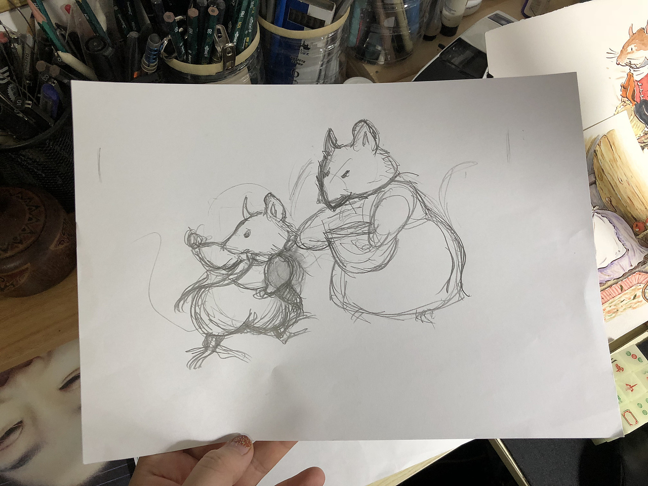 手绘水彩上色过程视频