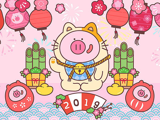 《IDO PIG》爱豆小猪新年图