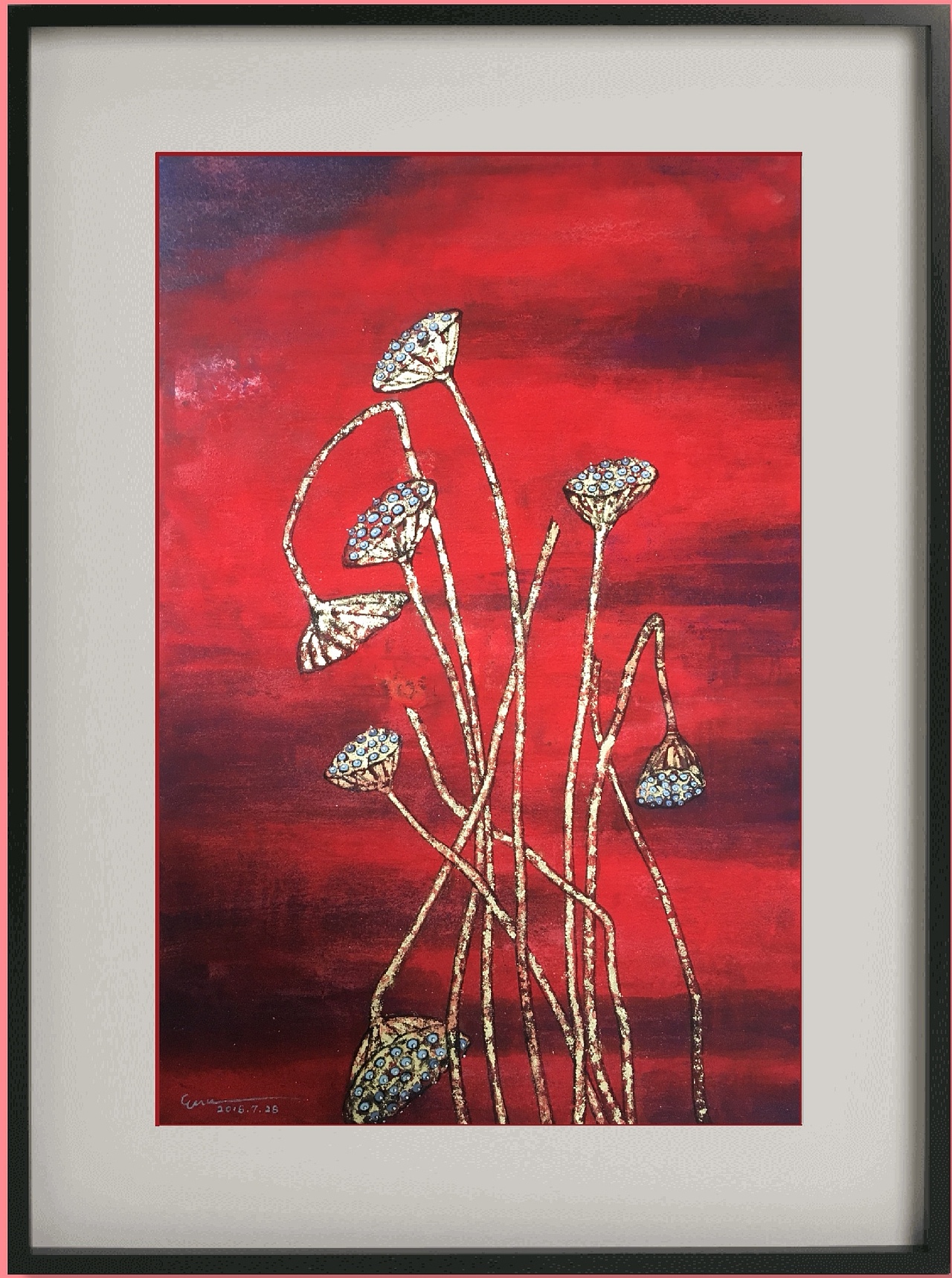 岩彩画（麻纸、金铂矿物质色）（图ZMjMxNTQ2NDcy） - 绘画 - 站酷设计师汪恩波岩彩绘画原创素材 - 站酷ZCOOL