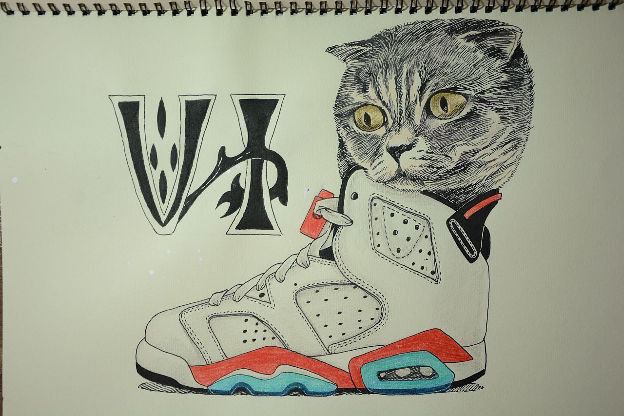 手绘乔丹23代球鞋