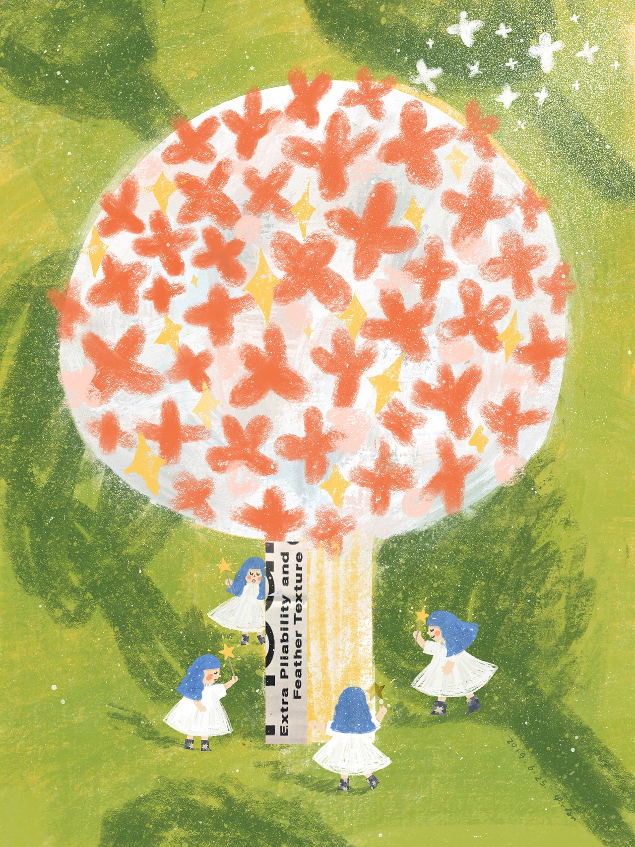 诗歌插画——树啊树（图ZMTY5MjEwMjg4） - 商业插画 - 站酷设计师YirAn怡然原创素材 - 站酷ZCOOL