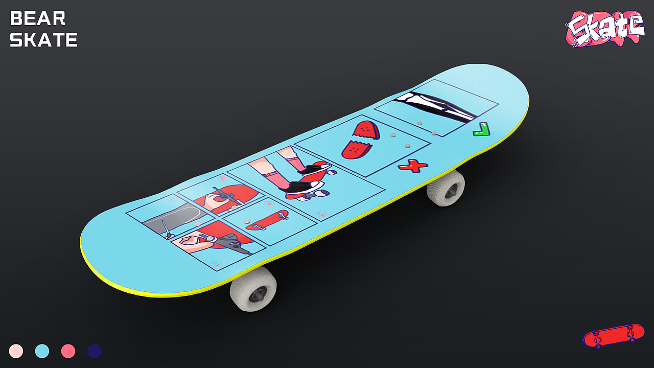 滑板品牌提案练习（图ZMjY1NTg1OTcy） - 创作习作 - 站酷设计师熊柿炒鸡蛋DX原创素材 - 站酷ZCOOL