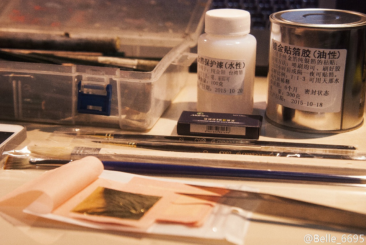 金箔画 做画材料及步骤（图ZNDU4MDgzNTY=） - 绘画 - 站酷设计师Belle_6695原创素材 - 站酷ZCOOL