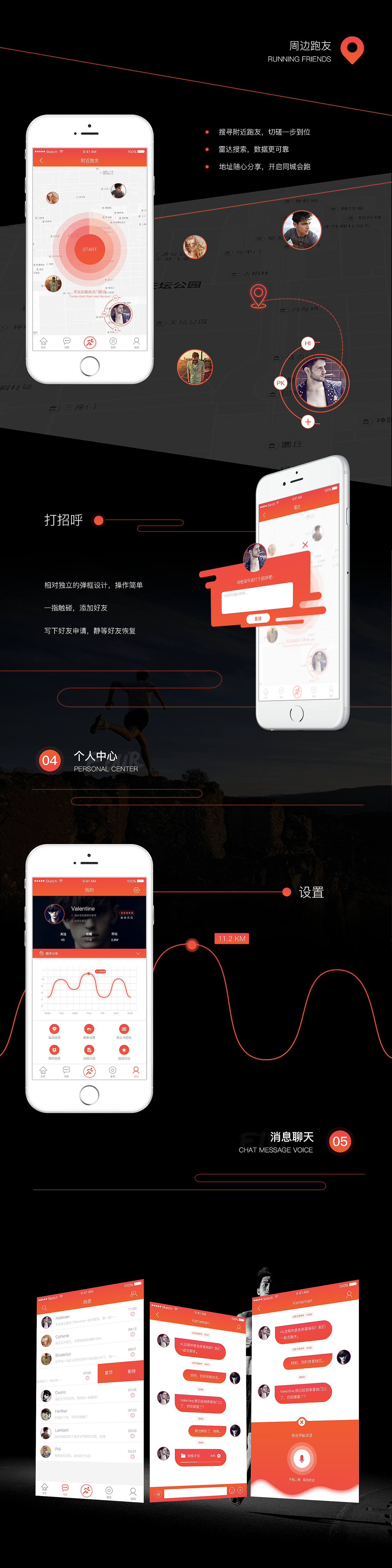 跑步社交类APP（图ZNzI5OTY4ODA=） - APP界面 - 站酷设计师孟繁辰原创素材 - 站酷ZCOOL