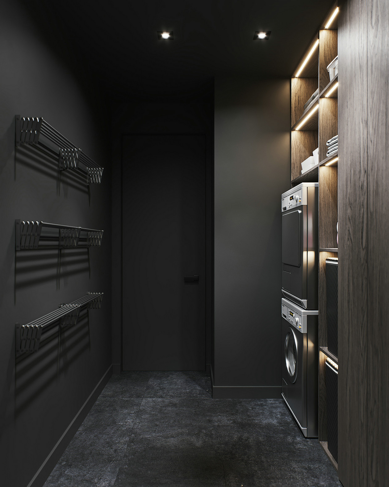 沉默坚毅的高级黑色系空间设计细腻有质感