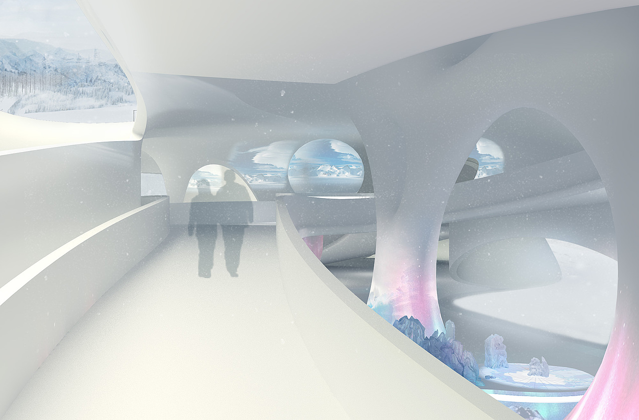 “融化的冰川”科普展示馆设计