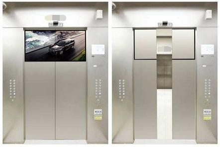 电梯投影广告机效果图图片
